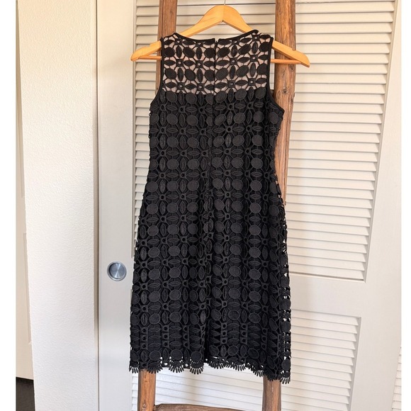 Ralph Lauren Black Lace Dress Sleeveless Party Cocktail Career Elegant - Picture 3 of 5